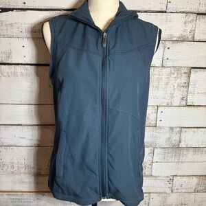 Columbia Titanium Vest Women Medium M Blue Outdoor Omni Dry Full Zip Mock Neck